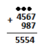 Writing addition in column