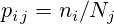 p_i_j=n_i/N_j